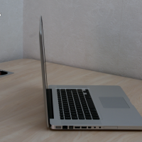 MacBook Pro Unibody (latéral gauche ouvert)