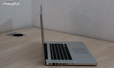 MacBook Pro Unibody (latéral gauche ouvert)