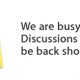 post-it we'll be back soon Discussions