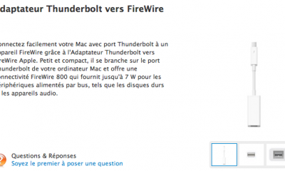 Adaptateur Thunderbolt vers FireWire