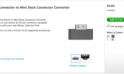 Dock Connector to Mini Dock Connector Converter