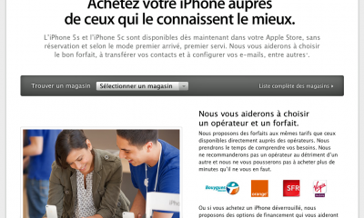 Capture d'écran du site d'Apple