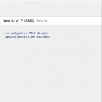 Paramétrage du Wifi via l'iPhone