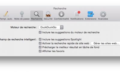 DuckDuckGo, option de Safari 7.1