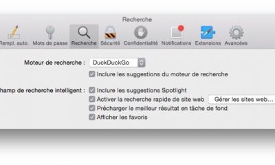 DuckDuckGo, option de Safari 7.1