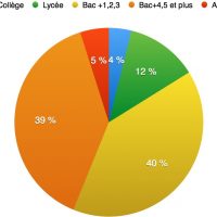 Niveau d'étude des lecteurs de MacPlus