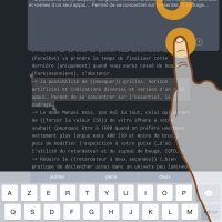 Dans laquelle vous allez corriger votre texte… En appuyant sur le signe +…