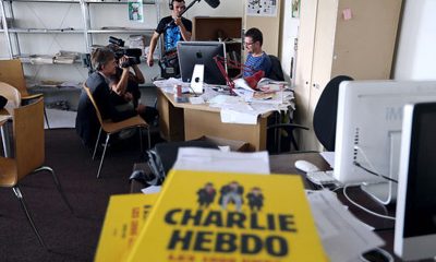 La rédaction de Charlie hebdo en 2012