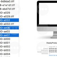 Fichiers contenant les références des nouveaux iMac