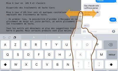 Accès à Messages à tout instant… SOus un iPad Air 2