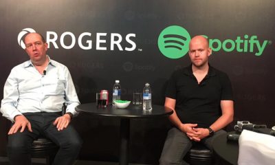 Daniel Ek (droite) et Guy Laurence, CEO de Rogers
