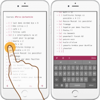 Un simple appui du doigt permet de cocher ou décocher un item de la liste…