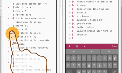 Un simple appui du doigt permet de cocher ou décocher un item de la liste…