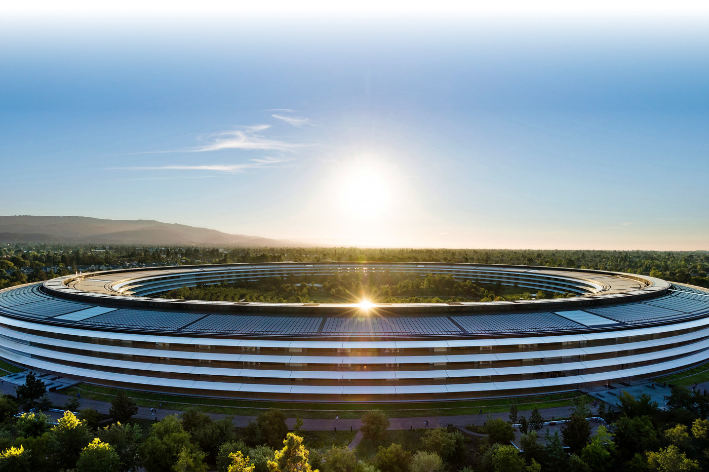 Vue de l'Apple Park à Cupertino