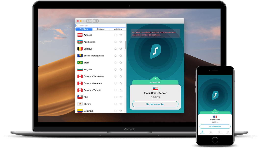 Application Surfshark on Apple