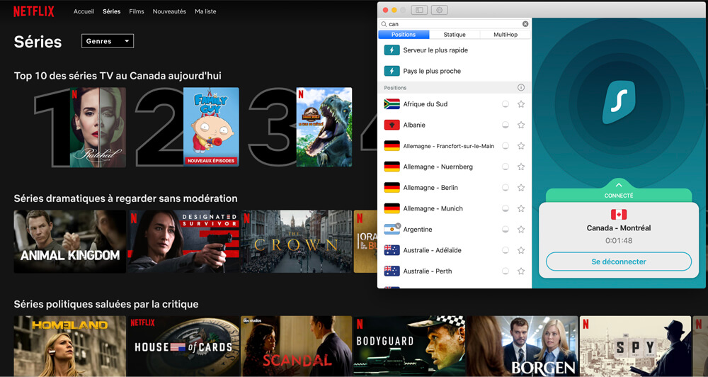 Netflix Canada Surfshark