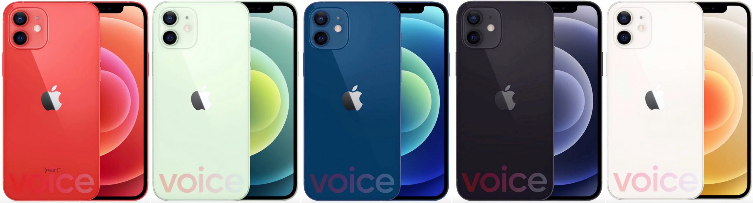 Coloris iPhone 12