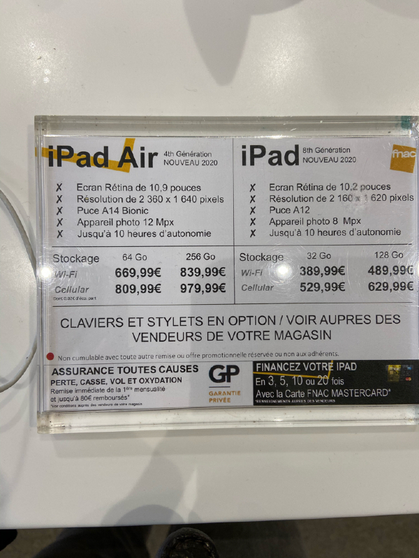 FNAC iPad 2020