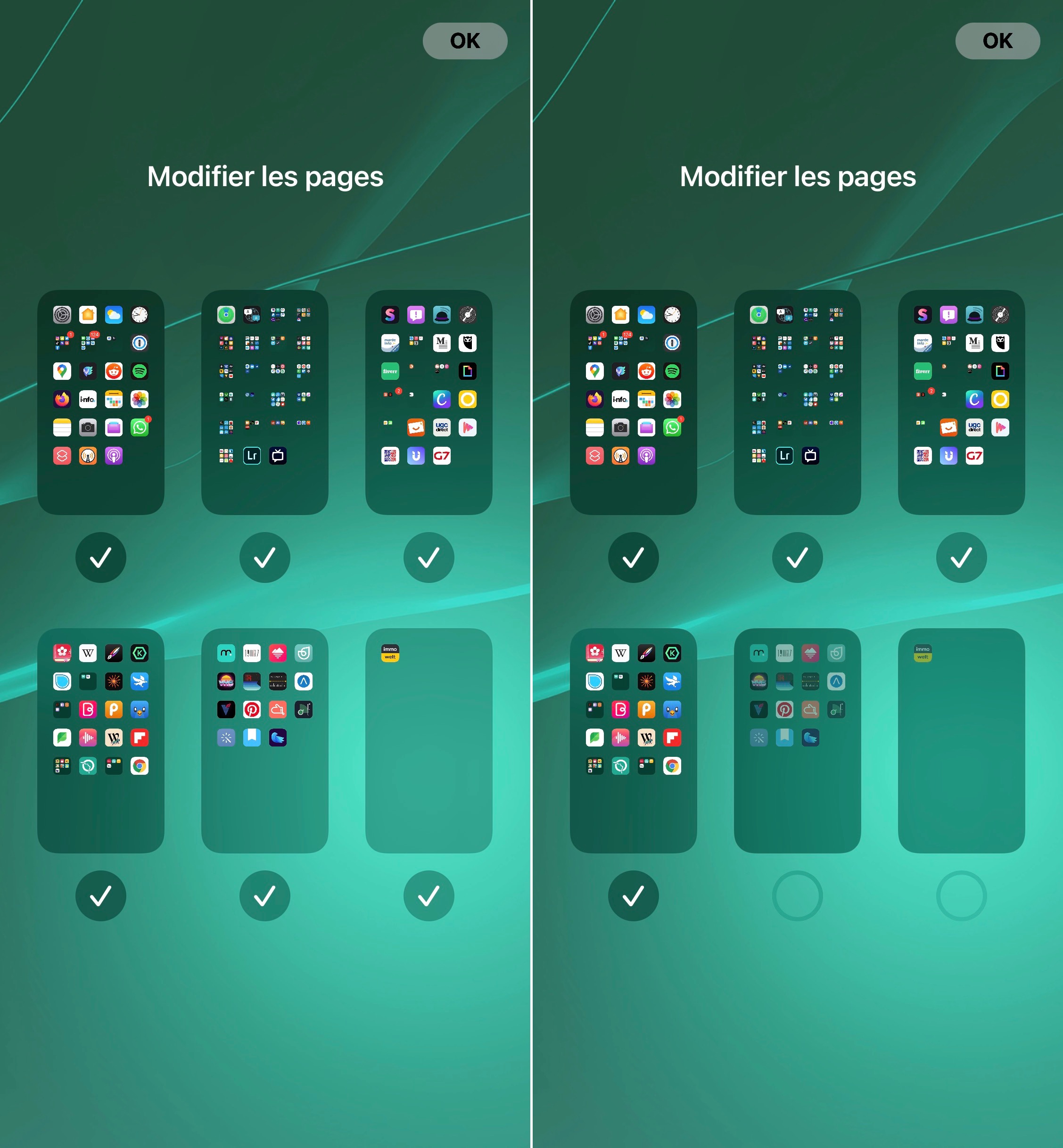 Tutoriel cacher page d'apps