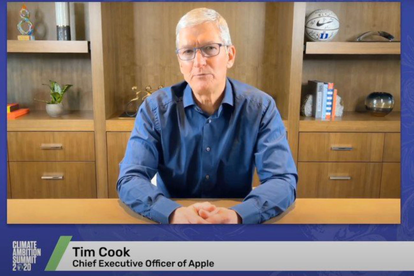 Tim Cook au sommet sur le climat