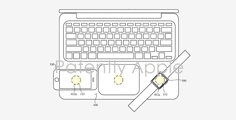 Image brevet MacBook recharge sans fil inversée