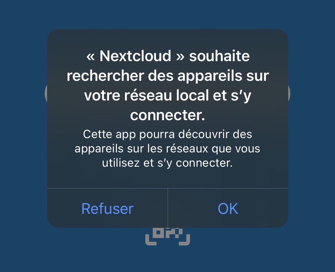 Sécurité connexion réseau local