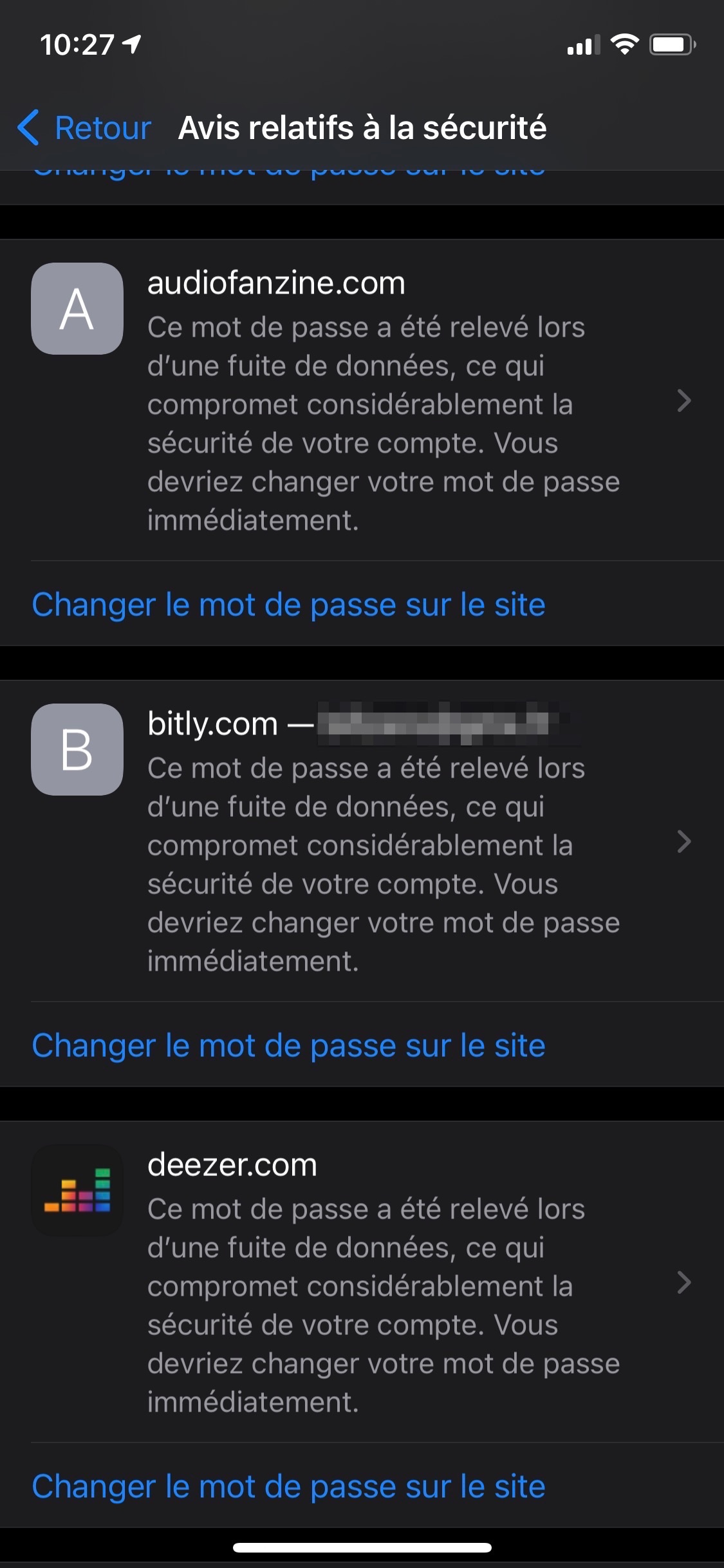 Surveillance des mots de passe iOS