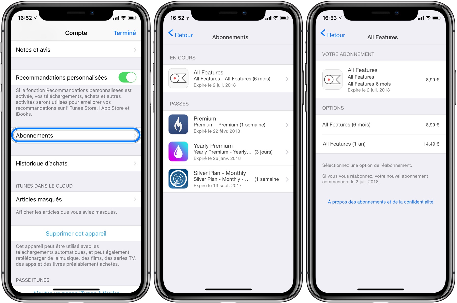 Se désabonner sur iPhone et iPad