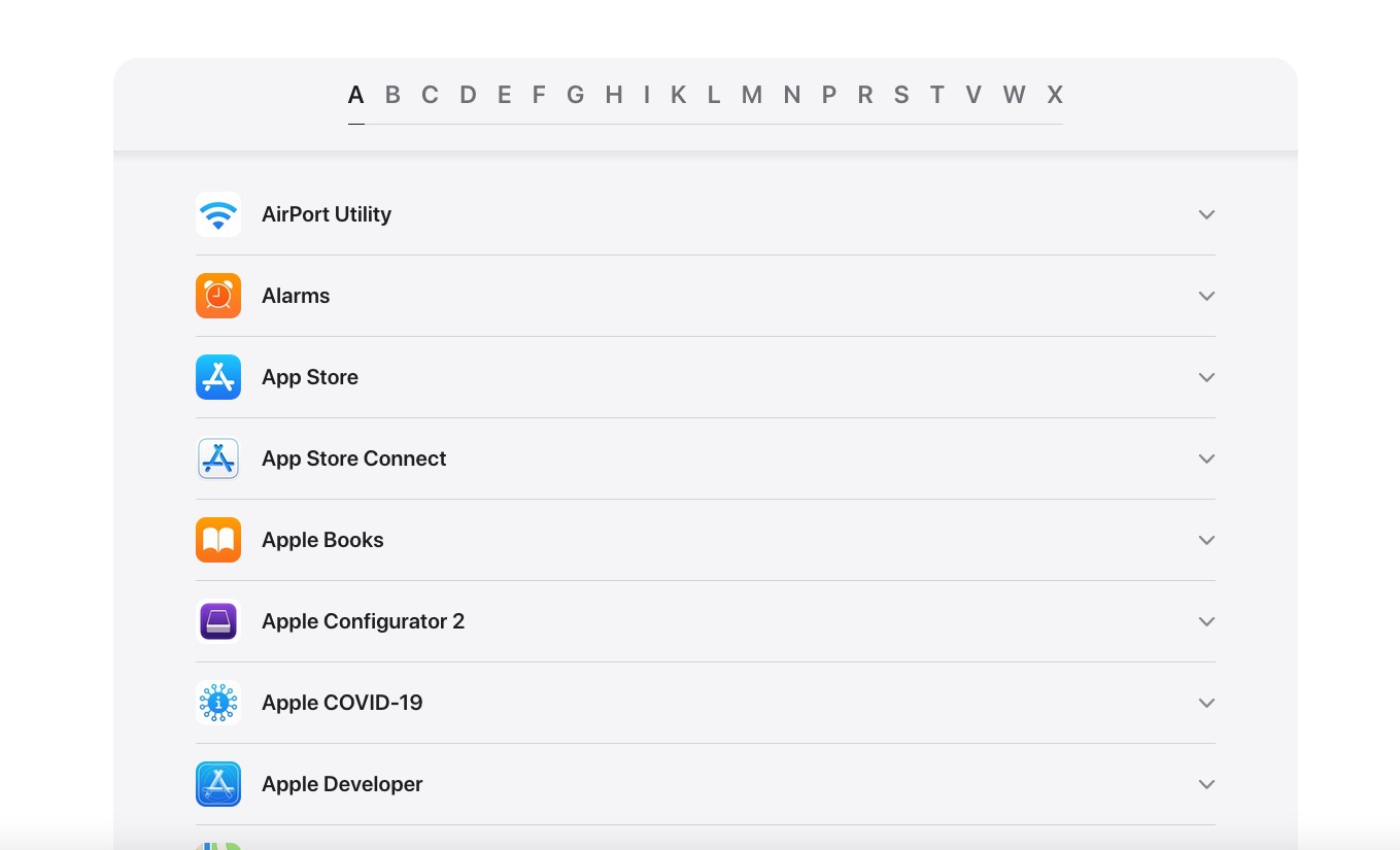 Etiquettes confidentialité Apple et applications