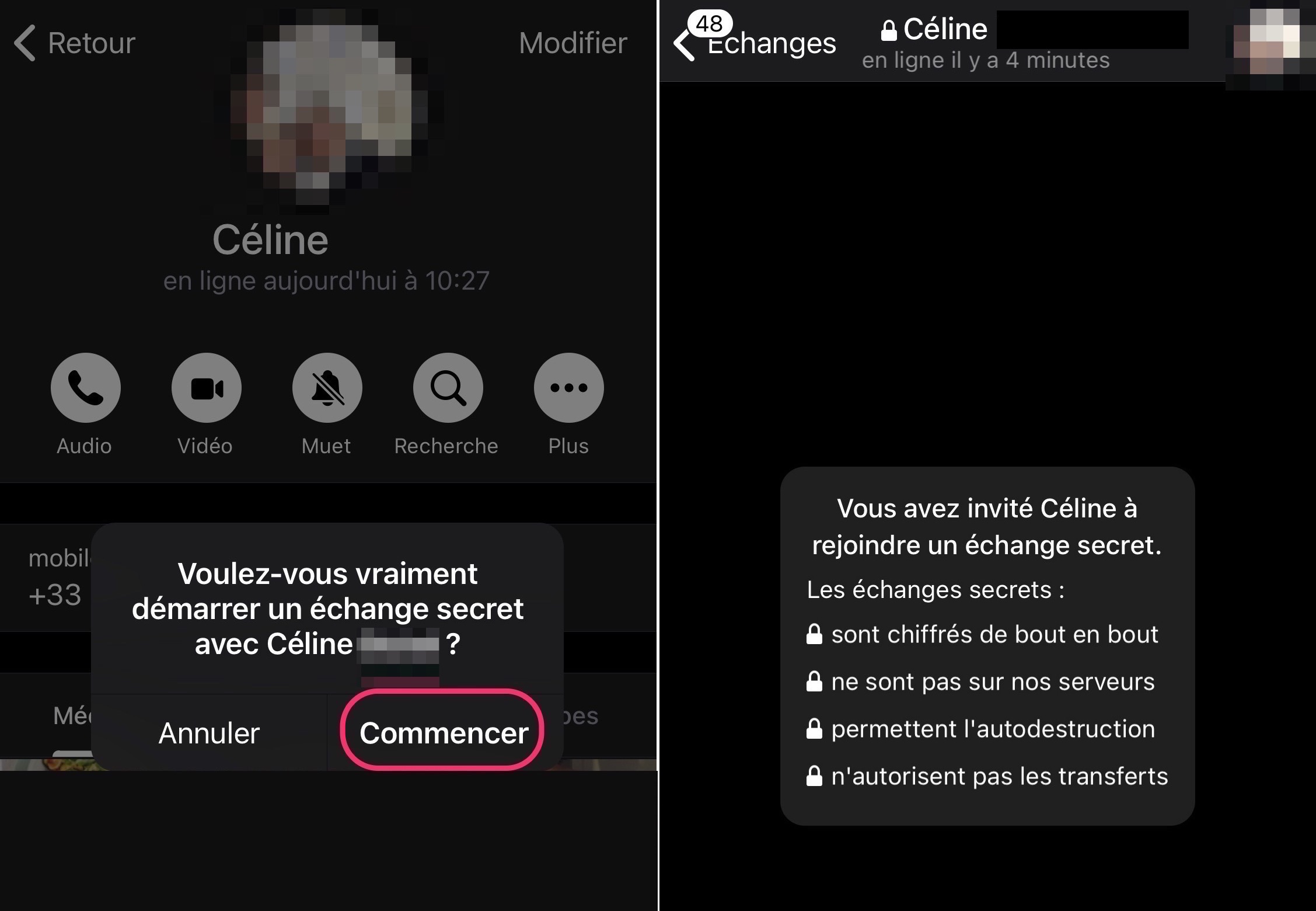 Comment chiffrer échange Telegram