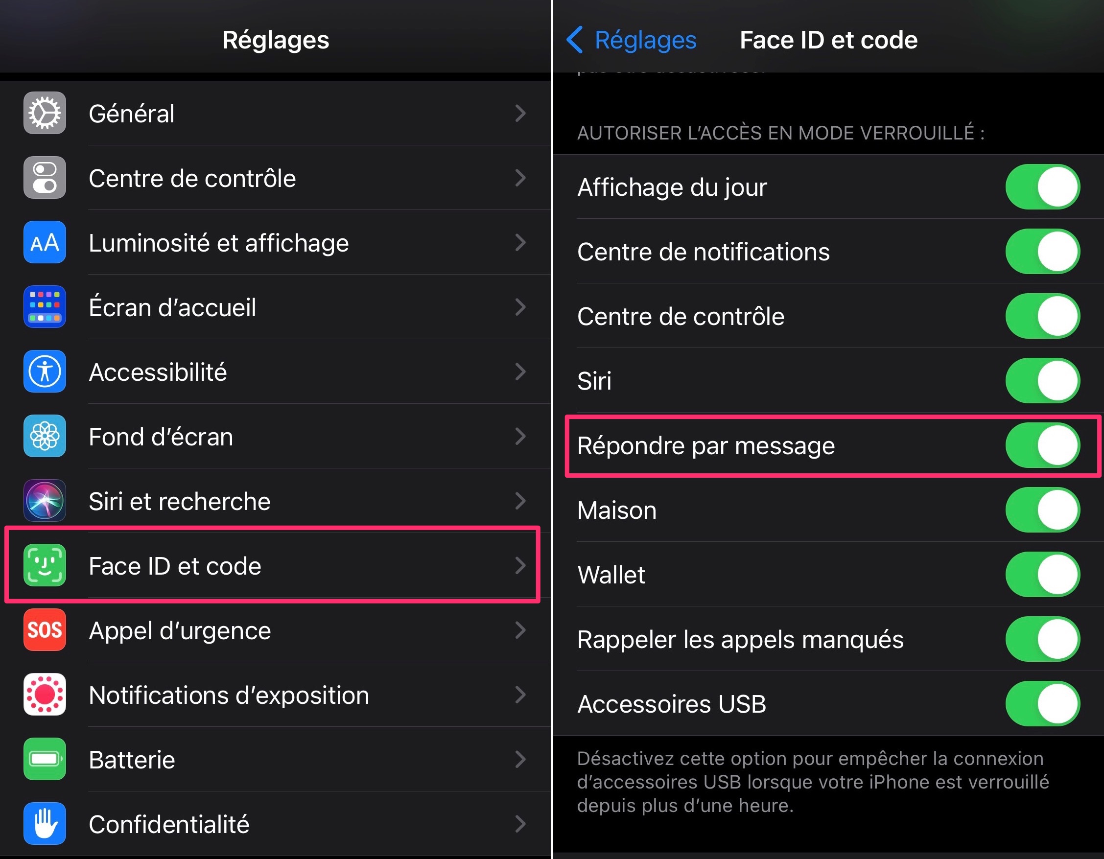 Réponse SMS écran verrouillé