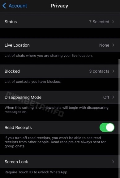 Messages temporaires mode général WhatsApp