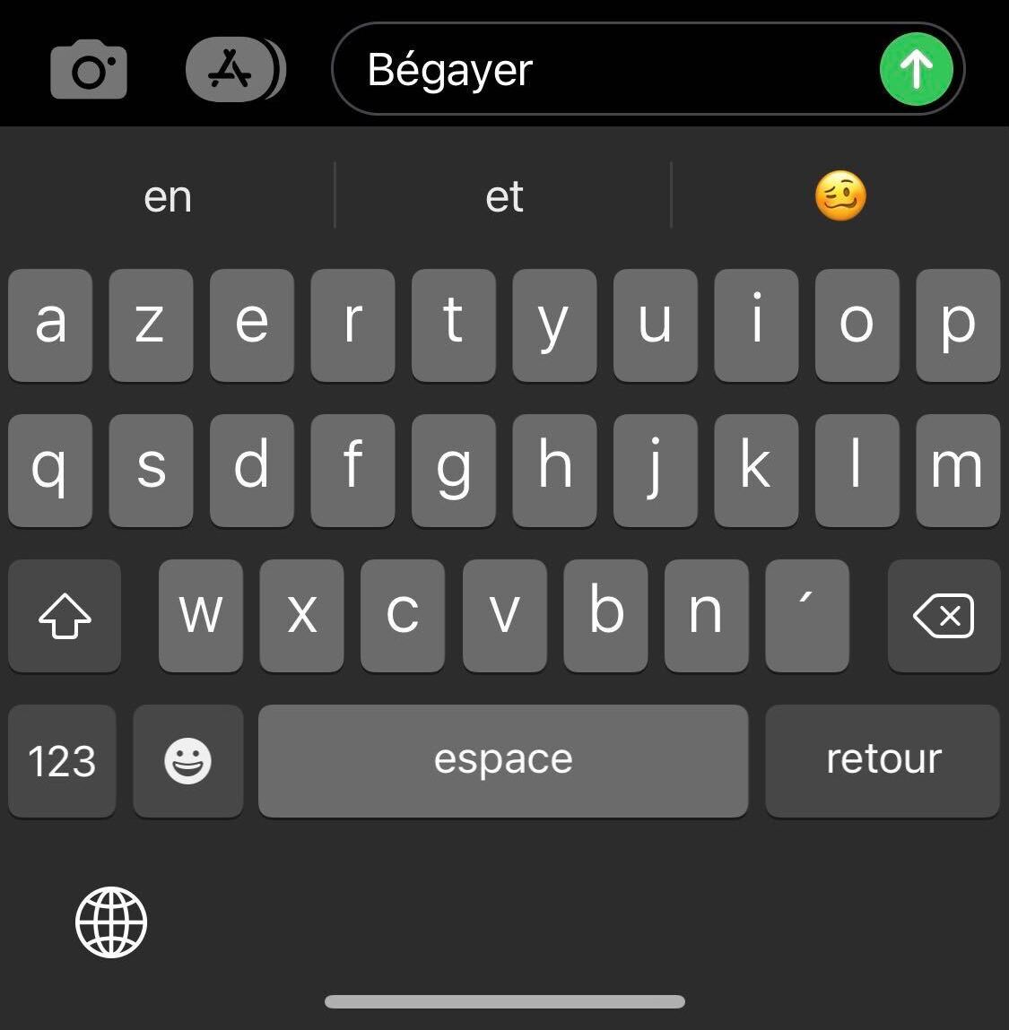 Emoji bégayer