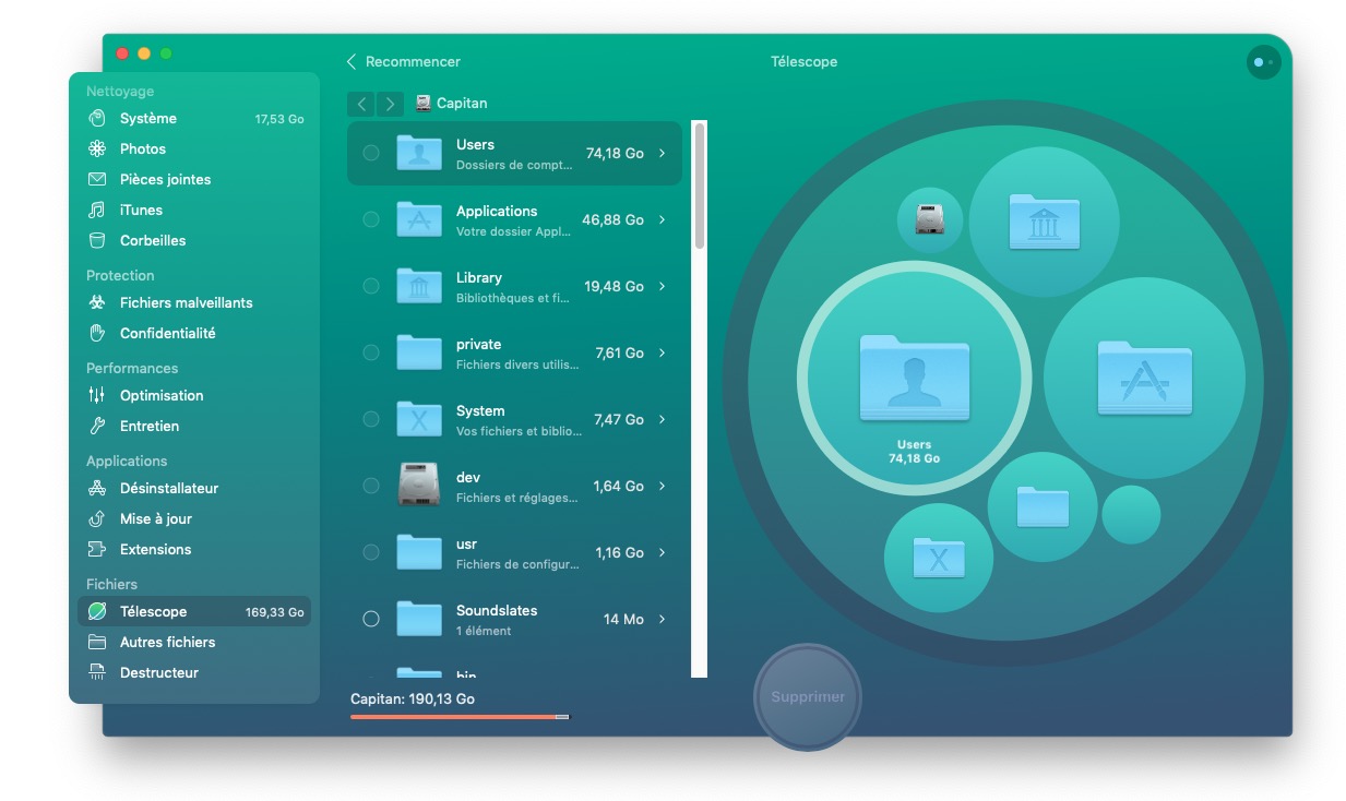 CleanMyMac X M1 fichiers