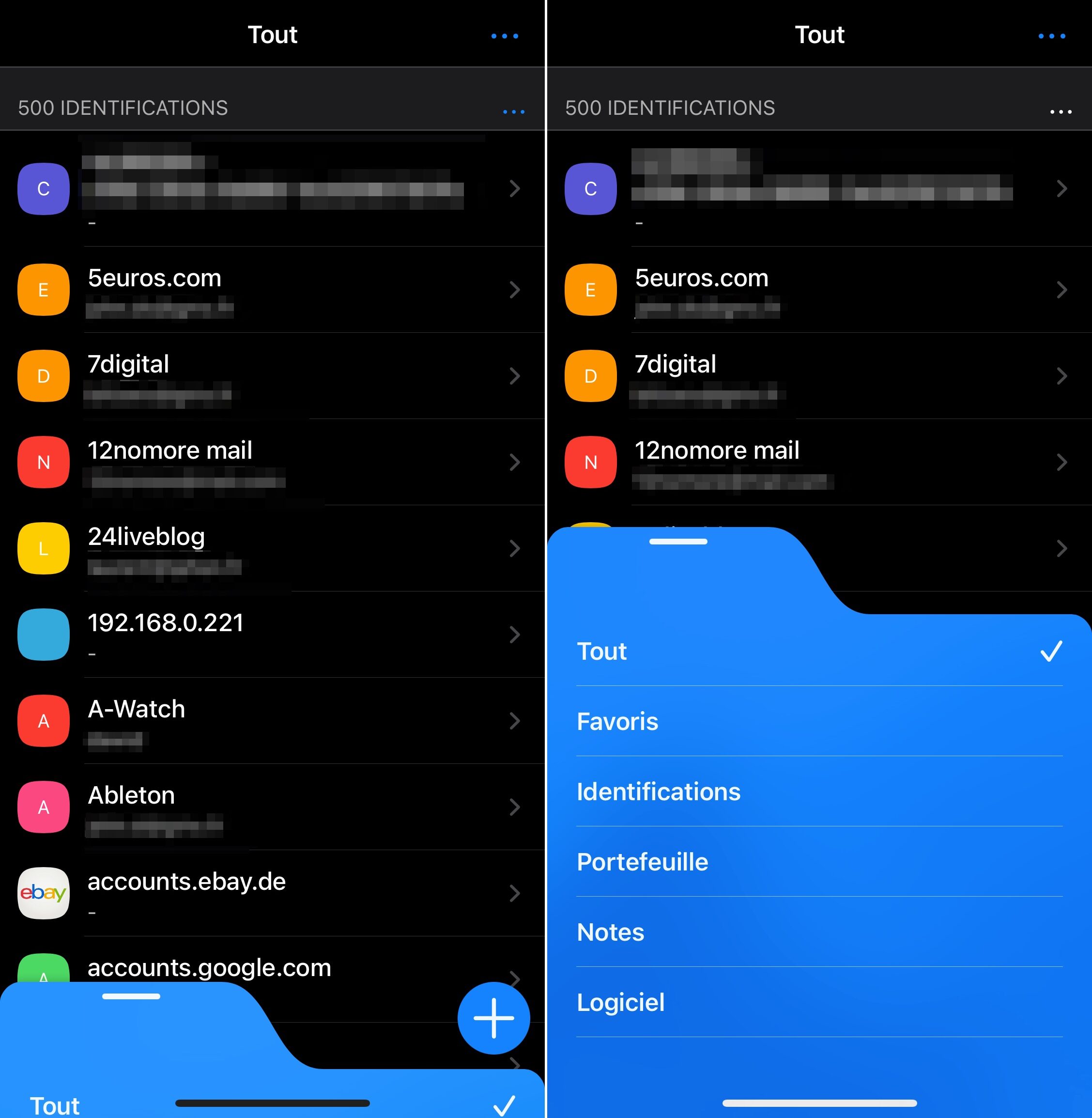 Secrets app mots de passe iOS