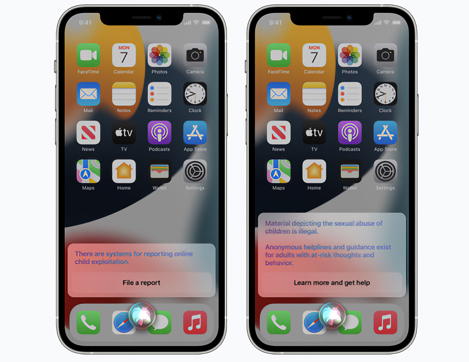 Protection enfance Apple Siri