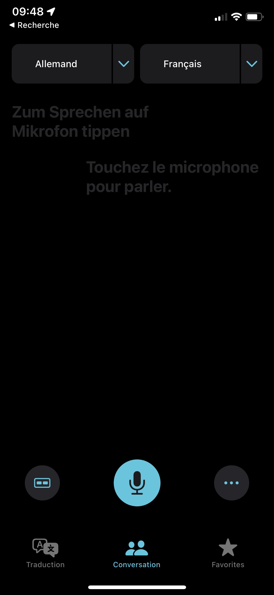 Conversation Traduire iOS 15