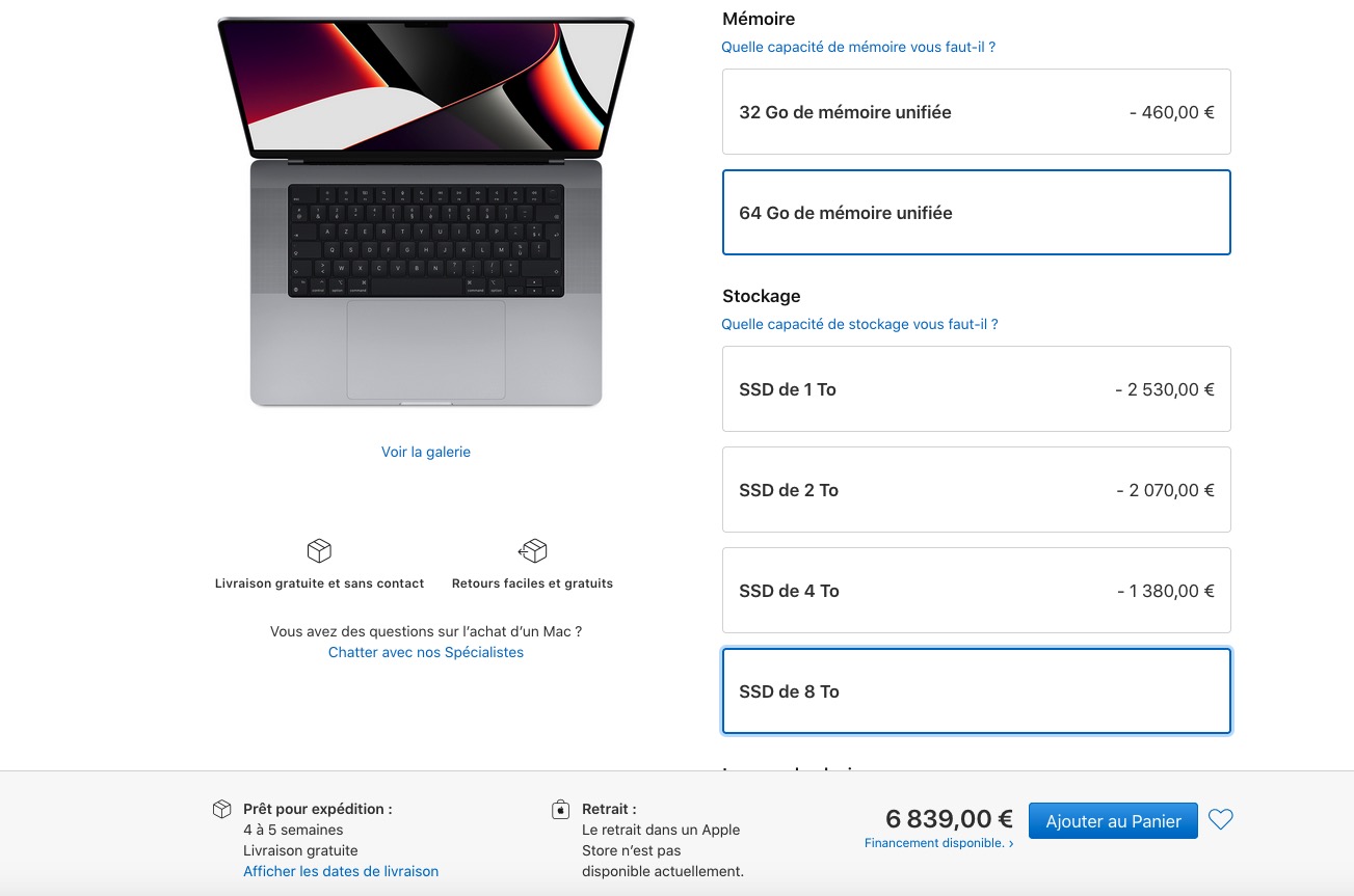 Options MacBook Pro