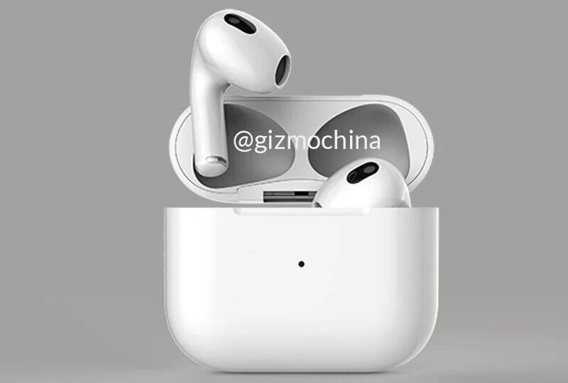 Rendus 3D AirPods 3 et boitier