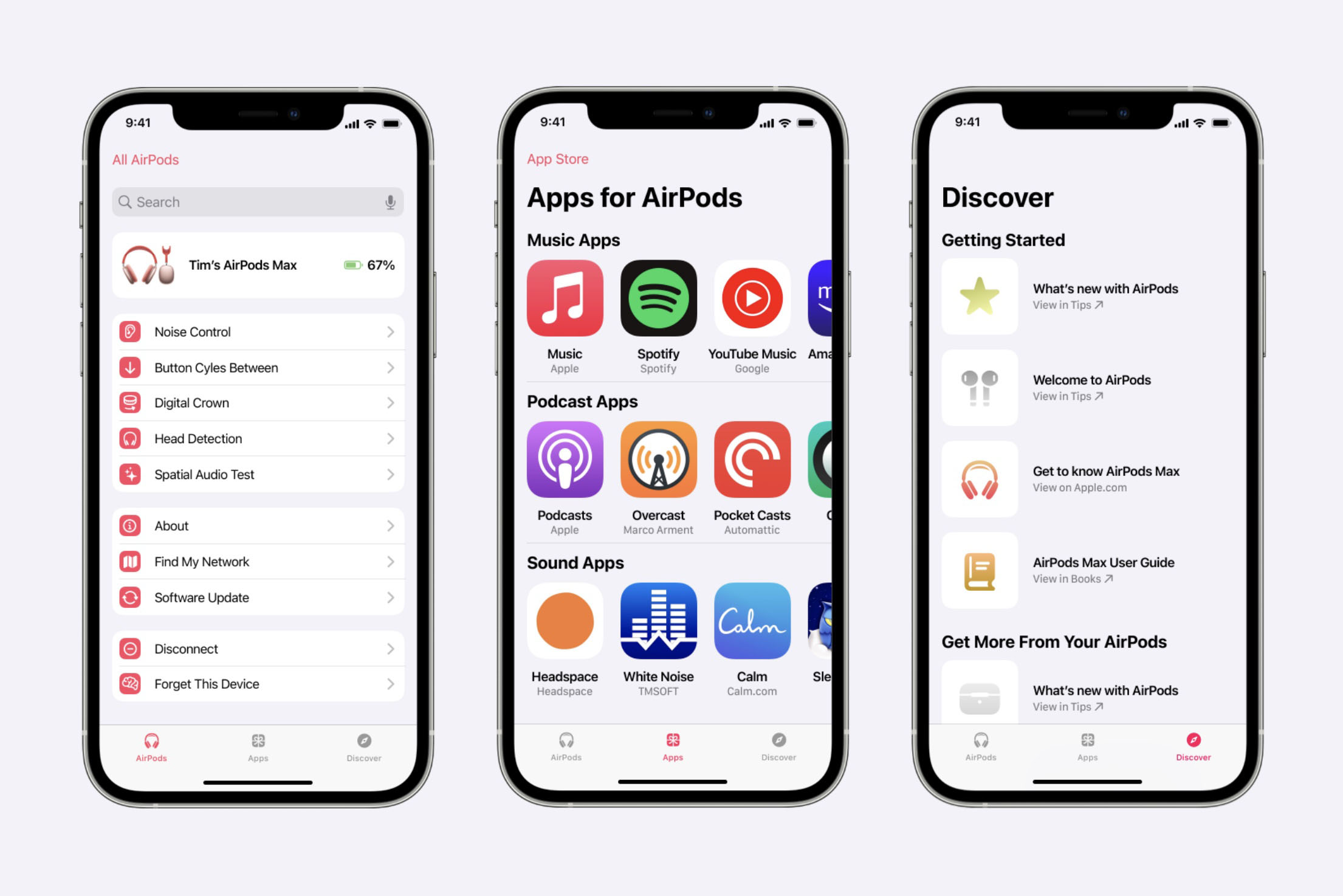 concept app AirPods