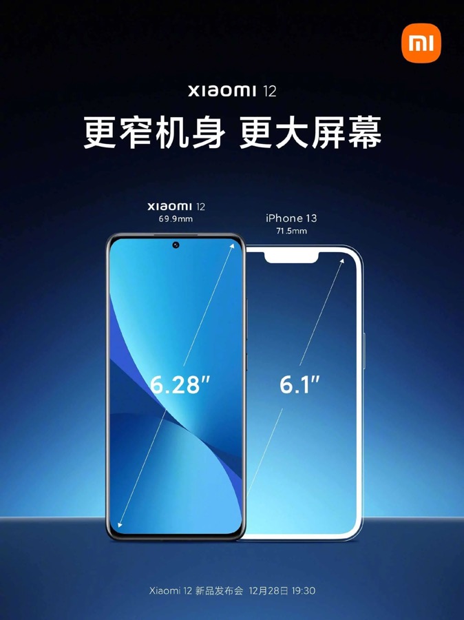 Xiaomi 12 vs iPhone 13