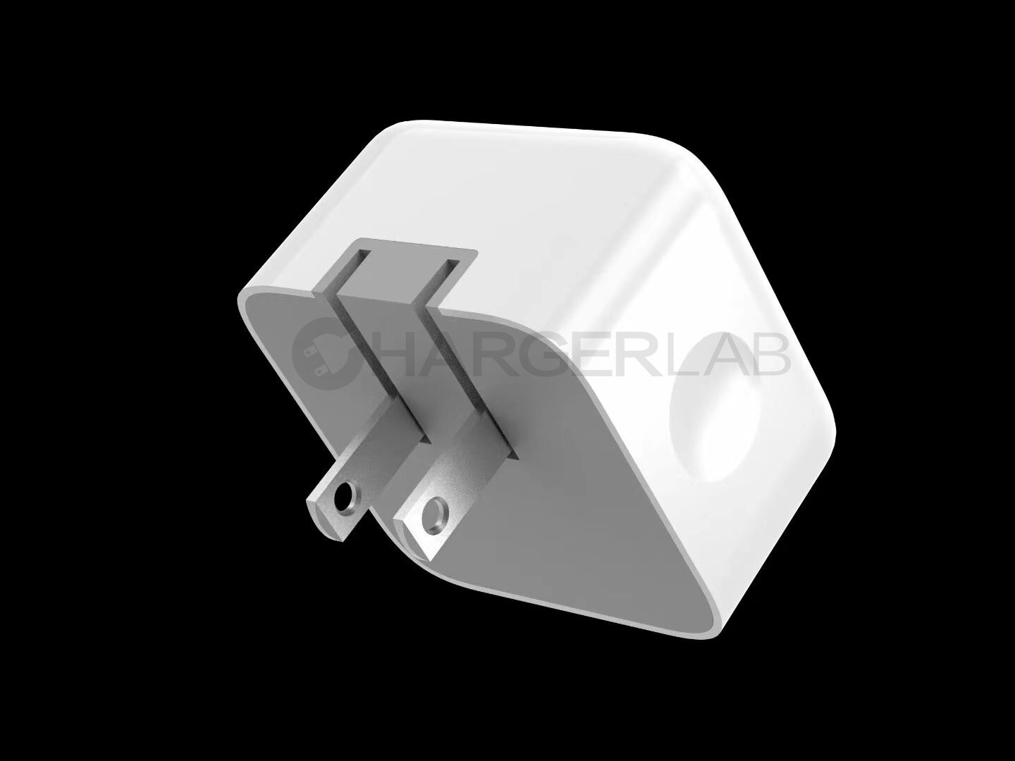 chargeur secteur Apple double USB-C avec broches dépliées