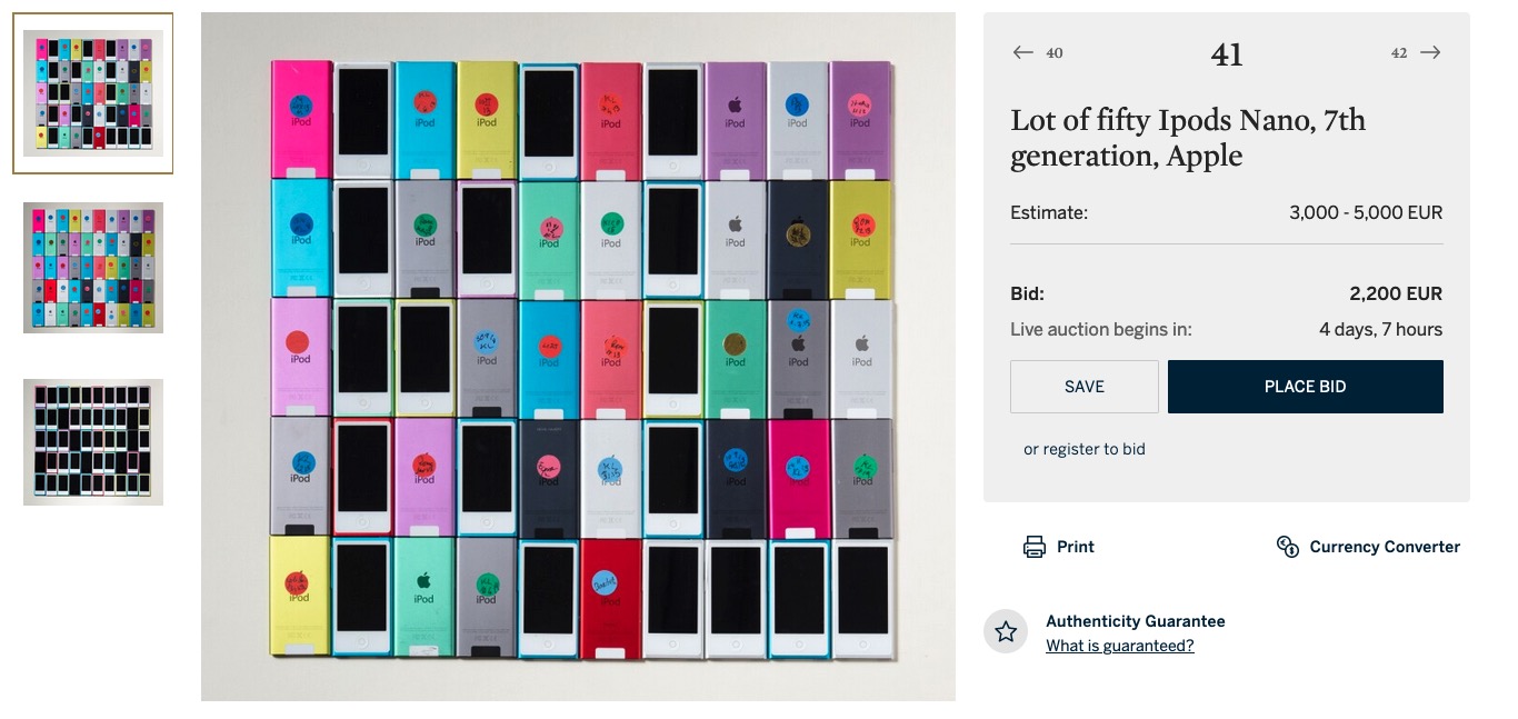 Enchères iPod Karl Lagarfeld