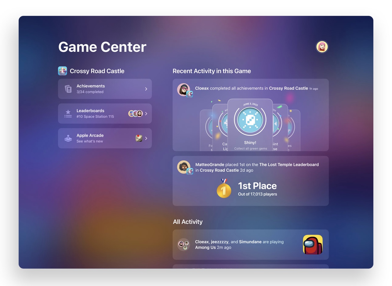 Game Center macOS Ventura