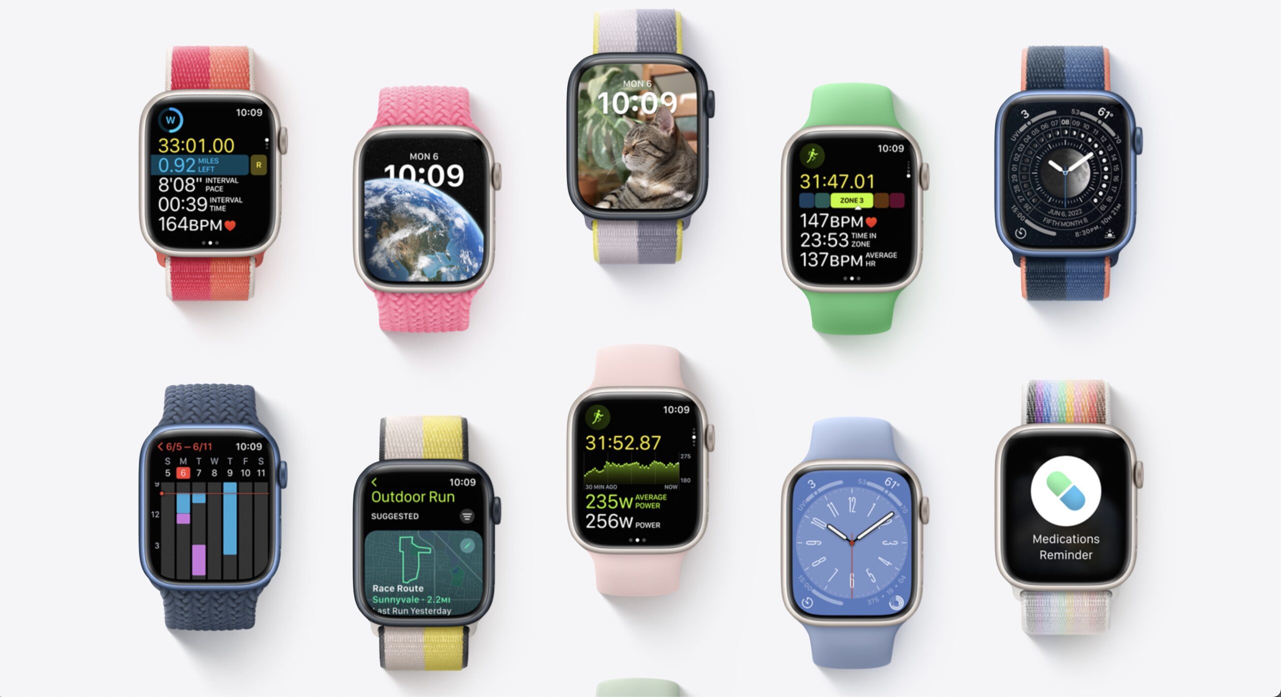 watchOS 9 cadrans
