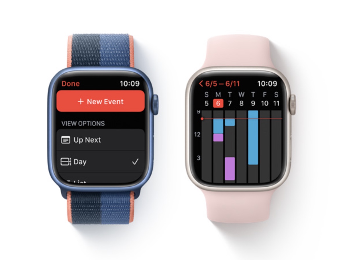 watchOS 9 calendrier