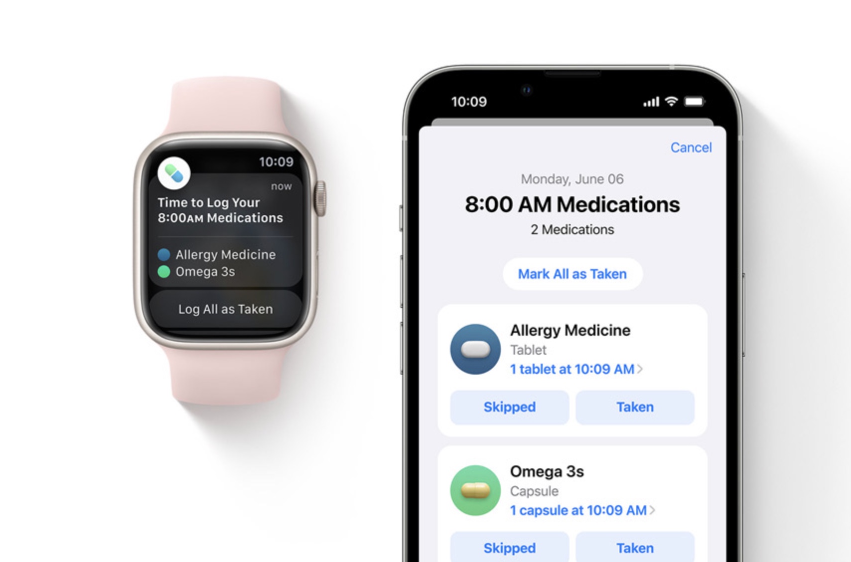 watchOS 9 traitements