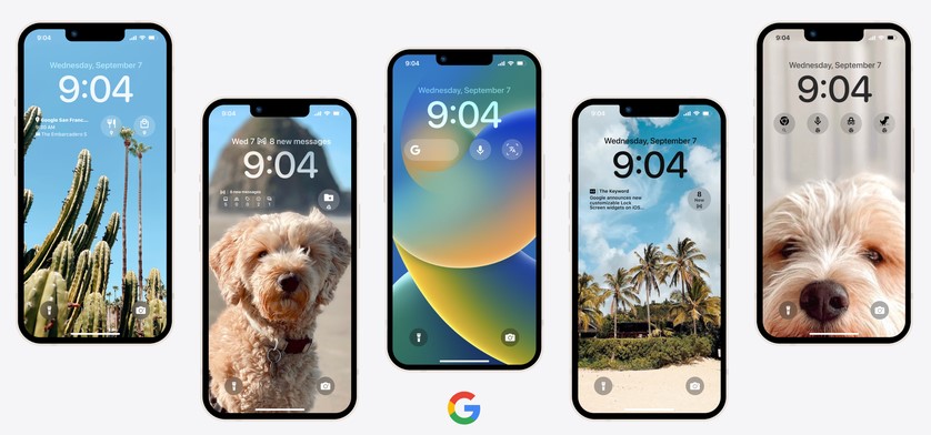 Widget Google sur iOS 16