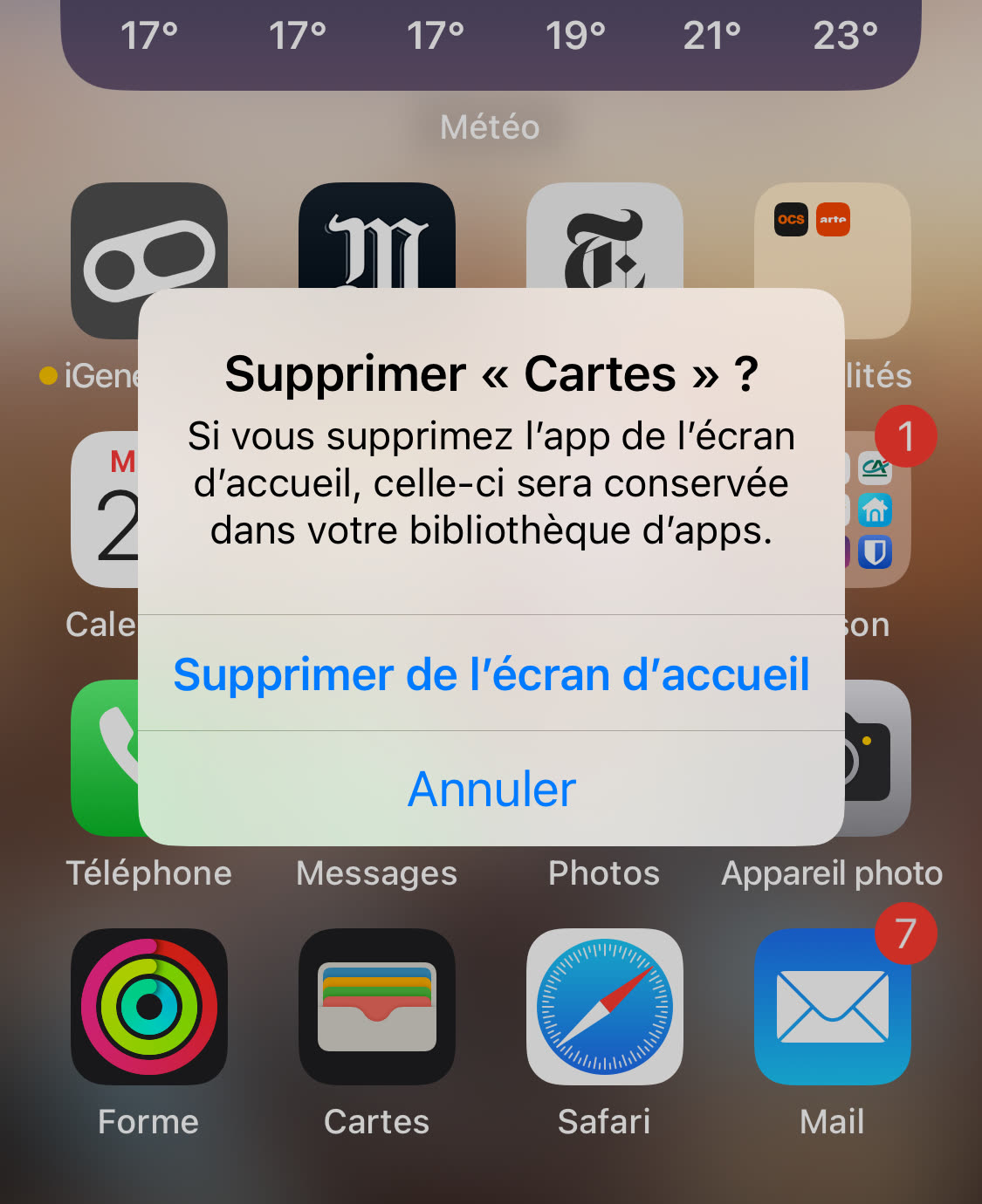 suppression Apple Wallet