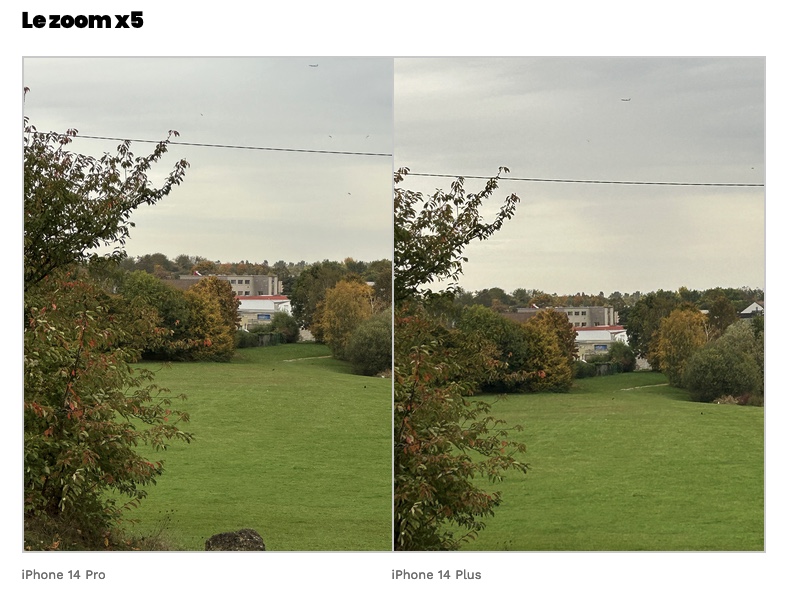 zoom x5 iPhone 14 Pro VS iPhone 14 